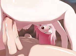 røv, anal, teenager, creampie, anime, hentai, røv-butt