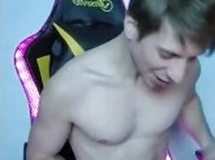 Big Cock Handjob Explosion In Gaming  Chair