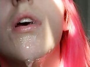 Messy Deepthroat Training and Spit Play