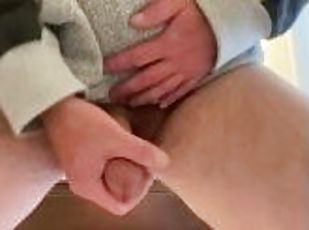 Milking limp dick for huge cum dump. Cant get hardneed to cum!