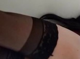 collants, transsexuelle, anal, gode, jambes