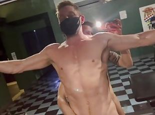 I let him stroke my dick during a bath house workout