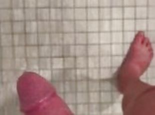 Pissing Hard Huge Cock