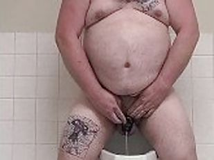 nudista, público, gay, regordeta-chubby, a-solas, exhibicionista, oso