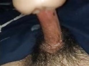 Pov - teen boy fucks flashlight