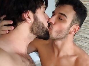 masturbation, amateur, gay, sexe-de-groupe, brésil, secousses, baisers, minet, réalité, bite