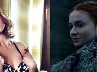 Emilia Clarke and Sophie Turner Jerk Off Challenge