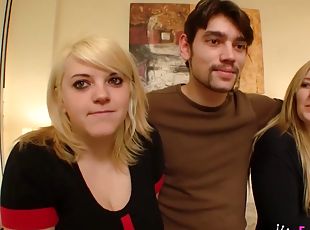 Blonde cousins with the guy they started having sex with