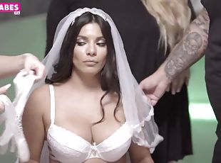 Busty Brunette Clara Has Second Thoughts On Her Wedding Day - brunette with big naturals