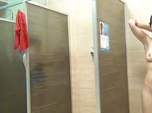 Banyo yapma, Kamu, Amcık (Pussy), Orta yaşlı seksi kadın, Kam, Casus, Sapık (Voyeur), Sarışın, Doğal, Duş