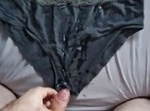 énorme, masturbation, femme, amateur, ejaculation-sur-le-corps, énorme-bite, secousses, culotte, italien, solo