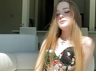 Hot blonde teen squirts for fans only