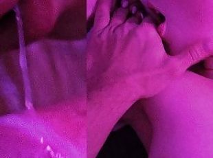 She gets fucked hard and spits the cum on the cock Her cunt is fingered and she moans loudly