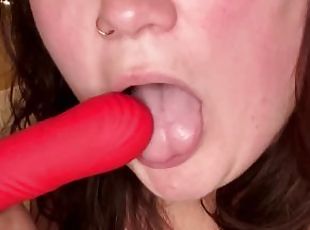 amatör, avsugning, leksak, avrunkning, bbw, pov, dildo, ensam