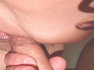 No Lube Needed! Her pussy is drenched but cheating coworker only wants just the tip