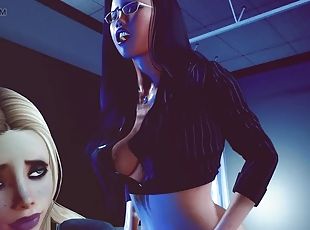 Pretty blonde fucks with Futa teacher