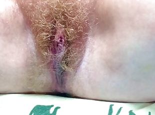 Blonde pussy hair bush close up