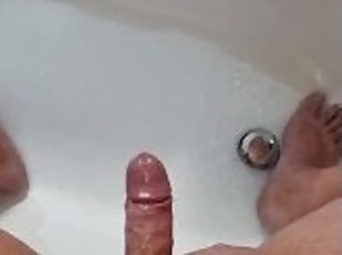 Quick ruined cumshot with masturbator toy