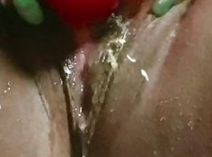 clítoris, gorda, masturbación, orgasmo, coño-pussy, squirting, chorro-de-corrida, negra-ebony, juguete, negra