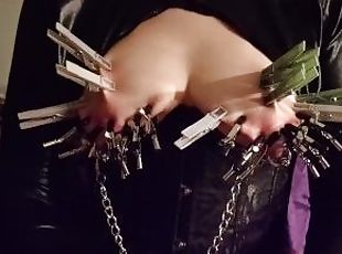 Clamps tits torture :3
