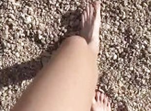 my sexy feet on beach