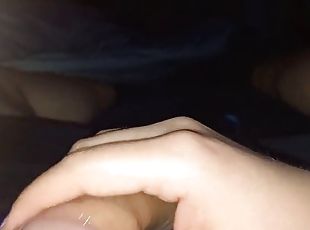 Handjob from girlfriend with nail in urethra