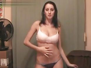 Amateur big tits teen stripping