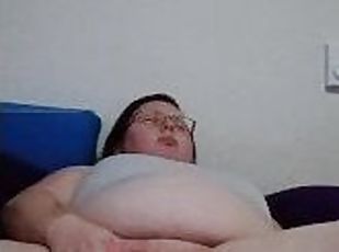 BBW Sub Masturbating While Daddy Is At Work