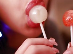 Double Lollipop Licking Blowjob ASMR