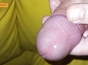 Close up slow motion cumshots (closeup glans cums)