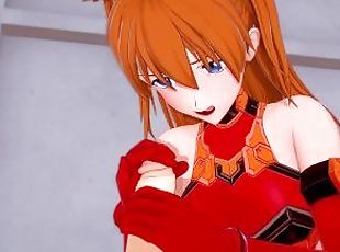 Asuka Handjob and Blowjob  Neon Genesis Evangelion Hentai Parody