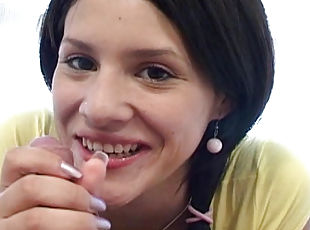 Maia Toscani tastes delicious dick with smile!