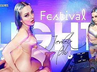 VRHUSH Festival lights with busty babe Jewelz Blu