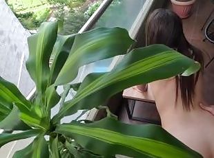 REAL 18 YEAR OLD GIRL HAS SEX OUTSIDE ON THE BALCONY (JiGGLY ASS & NiCE TiTS)