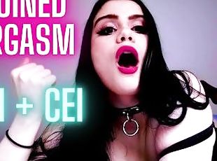 JOI, CEI, FemDom POV - Ruined Orgasm - Cum Eating Instruction, Jerk Off Instruction