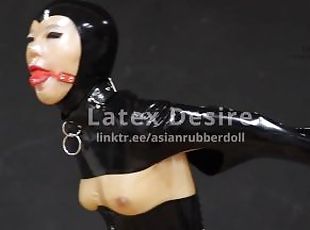 asiatisk, røv, store-patter, amatør, fetish, latex, kvælning, brunette, gummi, små-patter