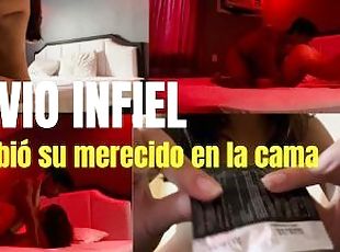 NOVIO INFIEL--- le doy su merecido en la cama y una pequeña sorpresa en el CONDON