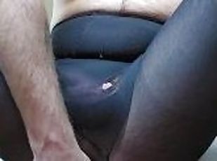 collants, amateur, anal, gay, black, britannique, chevauchement, gode, fétiche, solo