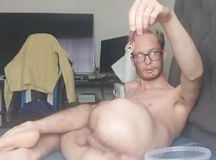 gigantisk, masturbation, fitta-pussy, smal, anal, creampie, fingerknull, ensam, införande, särande