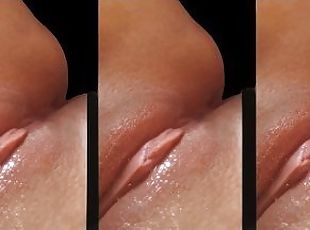 klit, onani, fisse-pussy, amatør, udløsning, creampie, par, sperm, snæver, pæn