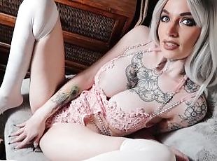 isot-tissit, äärimmäiset, masturbaatio, orgasmi, amatööri, pov, blondi, koneet, soolo, tatuointi