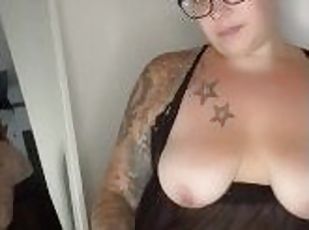 milf, emme, mustanahaline, bbw, pov, alsupesu, fetišš, suitsetamine, stringid