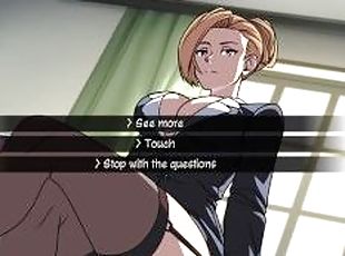 secretária-secretary, meias, loira, anime, hentai, coreano