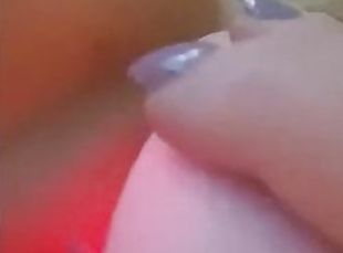 Clit sucking toy makes my pierced pussy cum