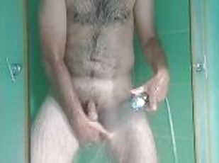 baignade, papa, poilue, masturbation, giclée, amateur, ejaculation-sur-le-corps, secousses, ejaculation, sauna