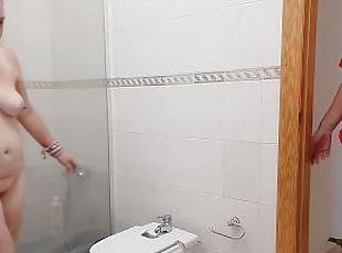 MY BUSTY STEPMOM CATCHES ME MASTURBATING WHEN SHE WAS TAKING A SHOWER AND LUCKILY...