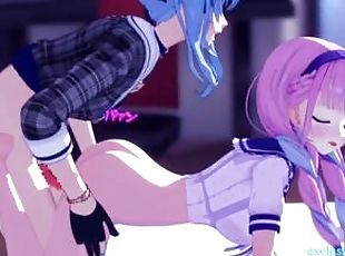 lesbo-lesbian, koosteet, hentai, 3d